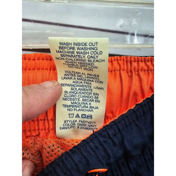 Faded Glory Men's Hawaiian Floral Swim Trunks - Elastic Waist & Drawstring - Picture 10 of 11